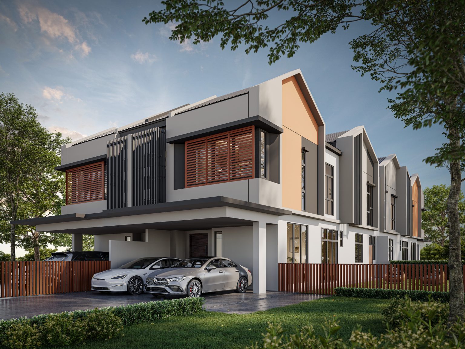 The Straits View Garden landed-home façade