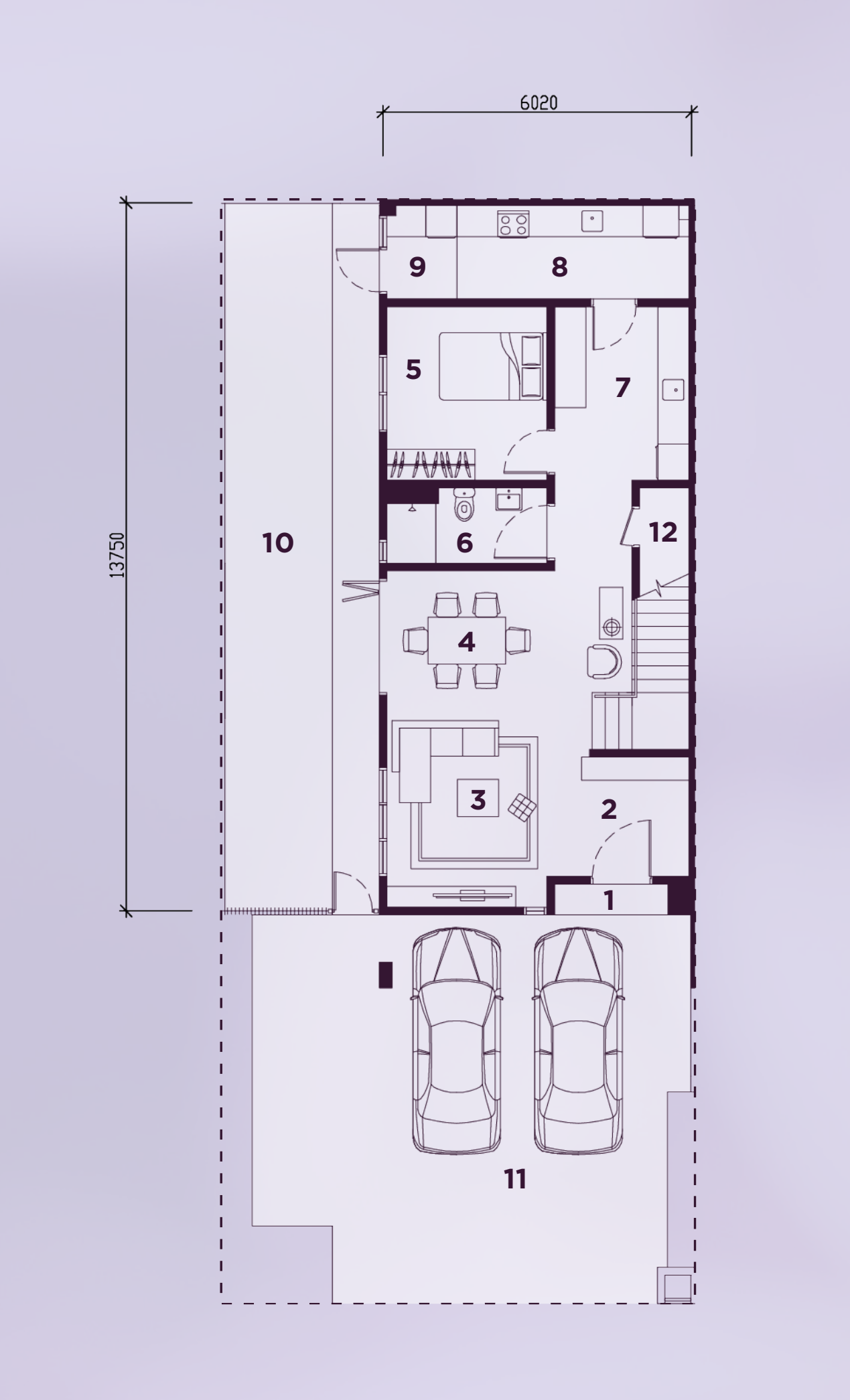 Type A ground-floor plan